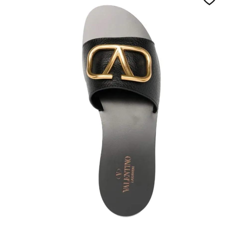 Valentino Black and Gold Sandals 39.5 eu fit a size 9 us